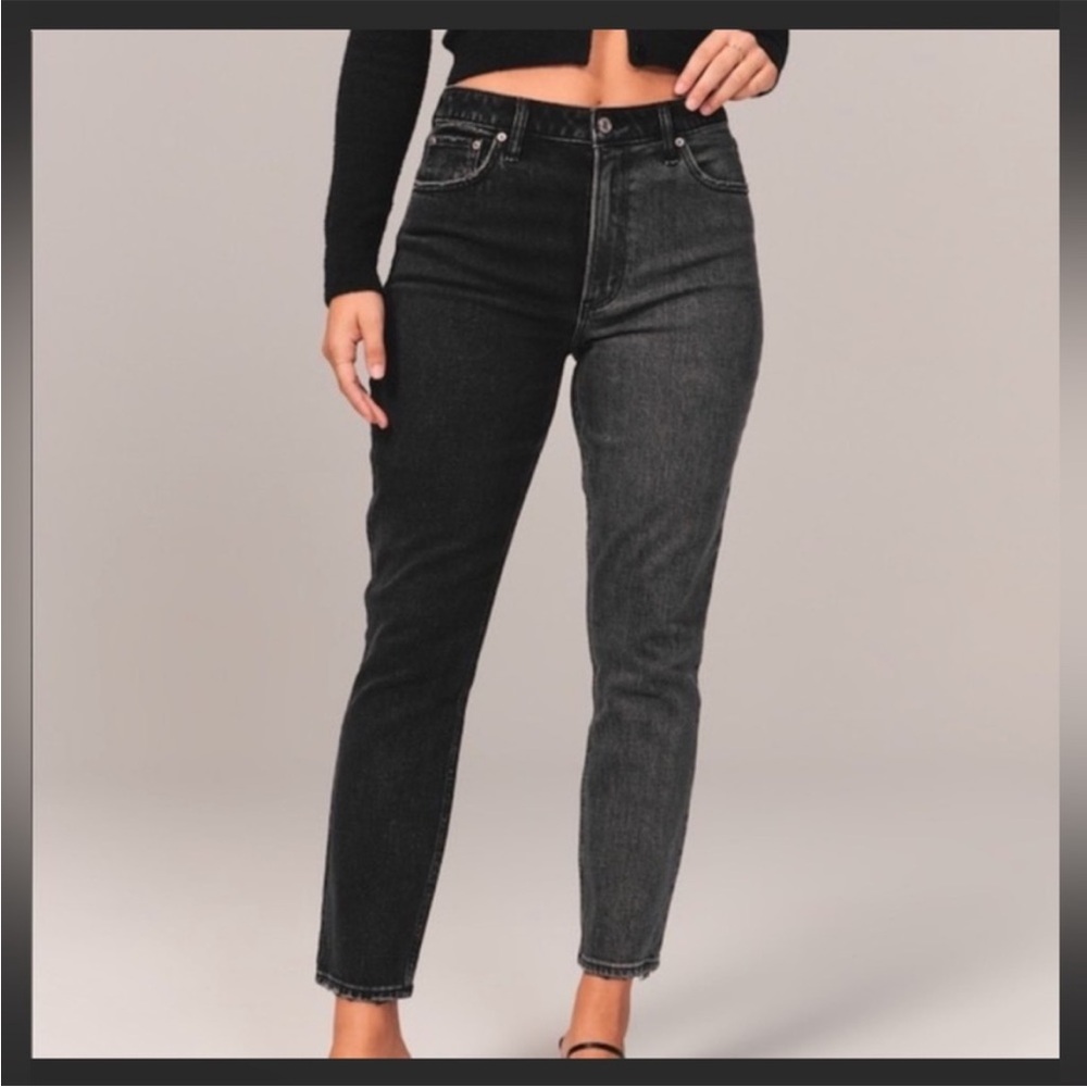 Abercrombie & Fitch Two-Tone Black/Charcoal Ankle Jeans